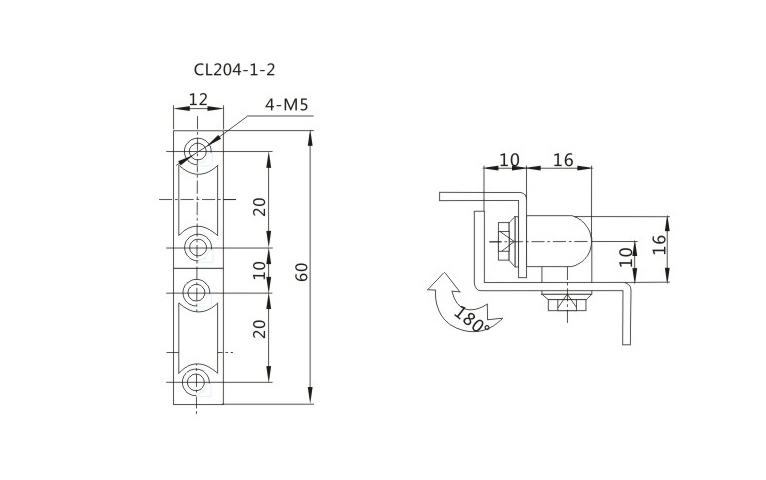 CL204-1-2铰链尺寸图