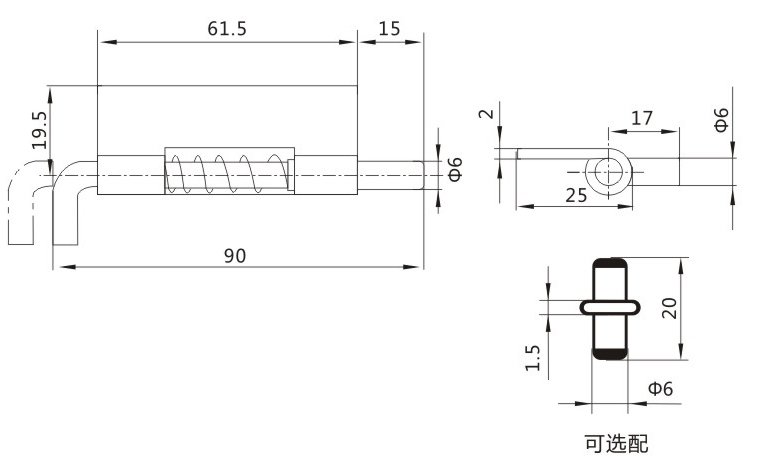 CL229-1铰链尺寸图